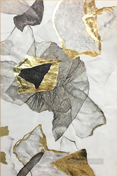 ag005 Abstract Gold Leaf Ölgemälde